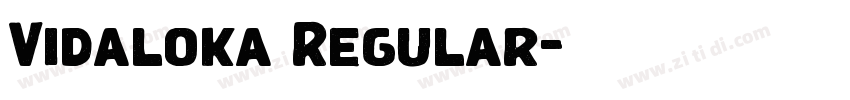 Vidaloka Regular字体转换